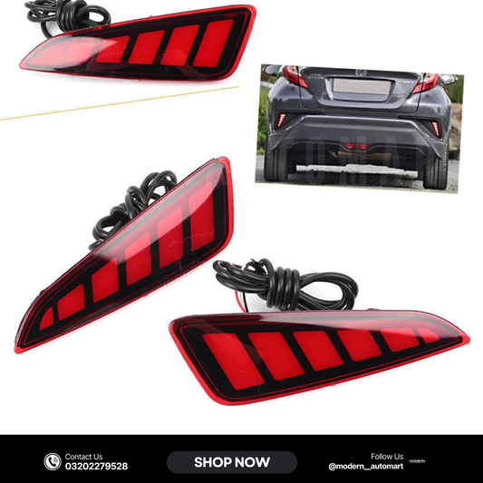 2x LED Rear Fog Lights / Tail Lamps / Bumper Lights – Toyota C-HR 2016–2018