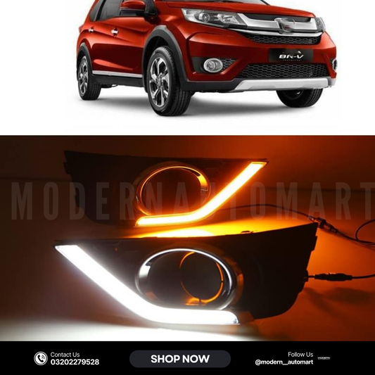 LED Daytime Running Light Fog Lamp Covers – Honda BR-V 2015–2019