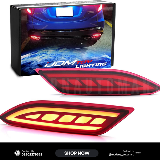 LED Rear Bumper Reflector Lights – Compatible with JDM Honda Vezel 2016–2022