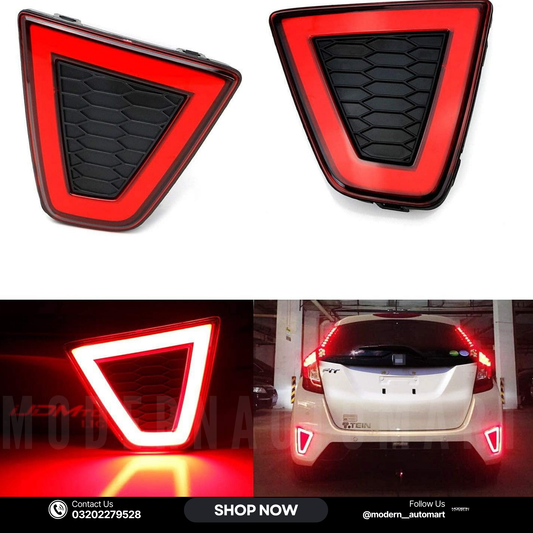 LED Rear Bumper Reflector Lamps | Fits Honda Fit 2015–2017