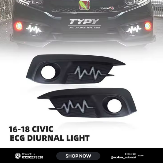 Heartbeat Style Fog Lamp Cover | Fits Honda Civic 2017–2021