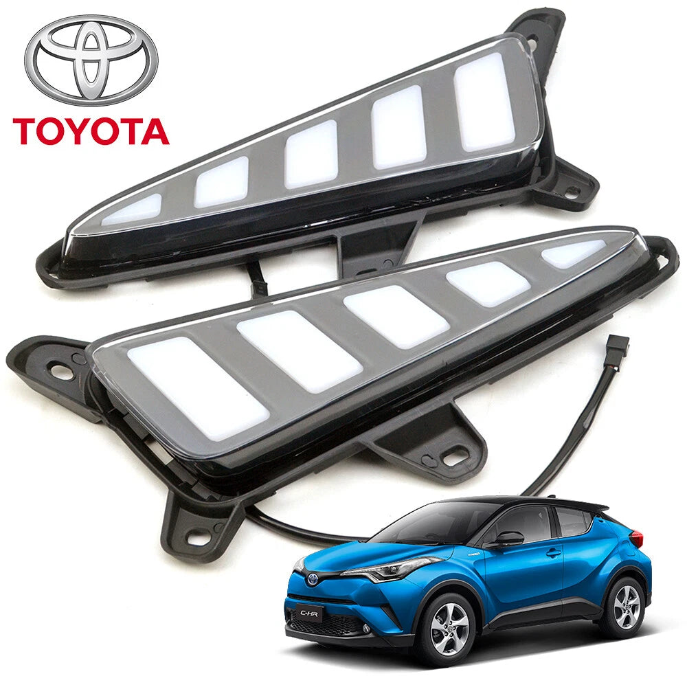 LED DRL Daylight Kit – Toyota C-HR Hatchback 2018–2019 (White + Amber)