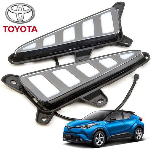 LED DRL Daylight Kit – Toyota C-HR Hatchback 2018–2019 (White + Amber)
