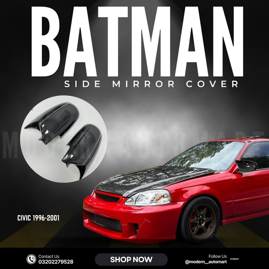 Carbon fiber batman side mirror cover-civic 1996-2001