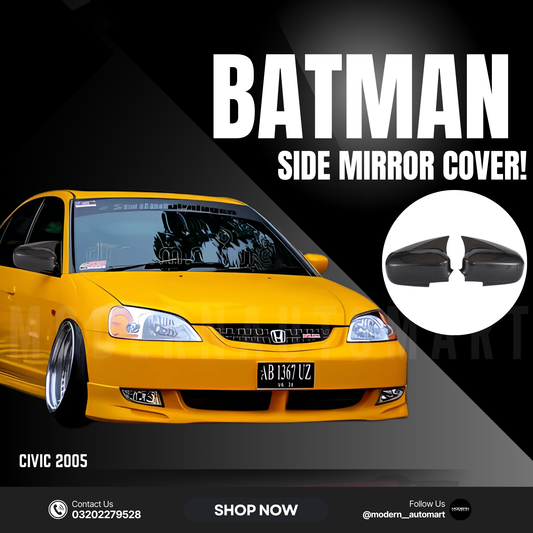 Carbon fiber batman side mirror cover-civic 2002-2005