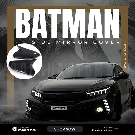 Civic x carbon fiber batman side mirror cover-fits on 2016-2021