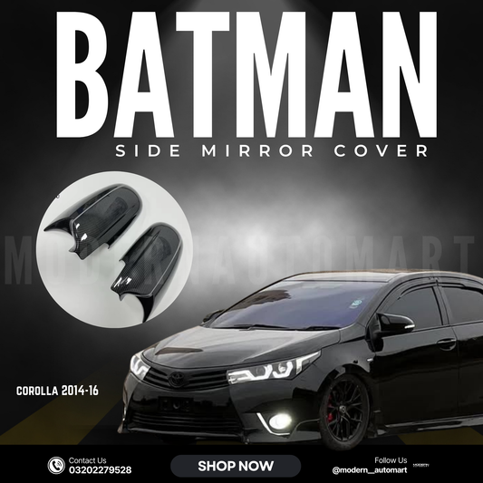 Corolla batman style carbon fiber side mirror cover-corolla 14-16