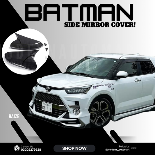 Raize batman style carbon fiber side mirror cover-raize 2019-2025
