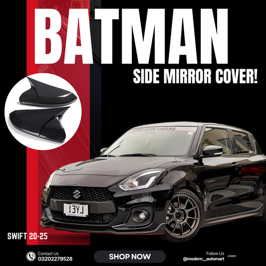 suzuki swift batman style carbon fiber side mirror cover-swift 2022-2025