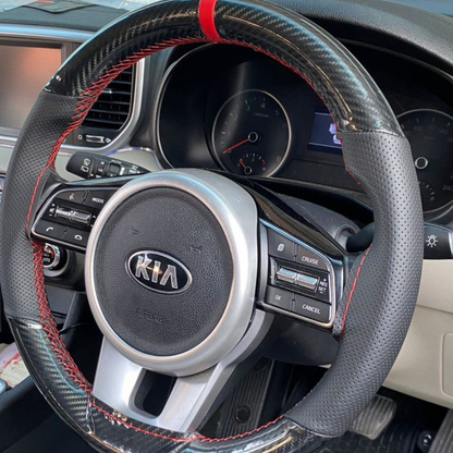 Carbon Fiber Hand Stitched Steering Wheel Cover – Premium Grip & Style