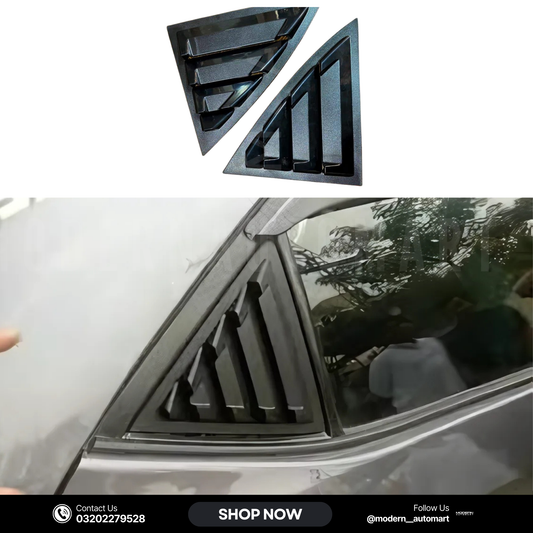 Toyota Corolla 2009-2014 Side Window Quarter Louver Covers – Black