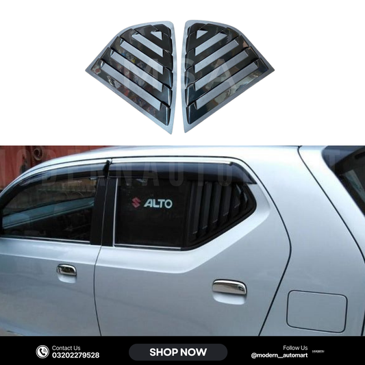 Suzuki Alto 660cc Side Window Quarter Louver Covers – Black