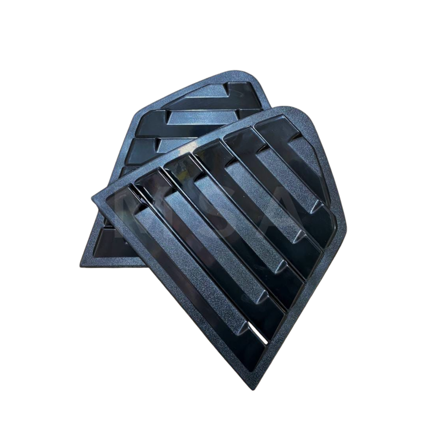 Honda City 2009-2021 Bright Black Side Window Quarter Louver Cover Trim