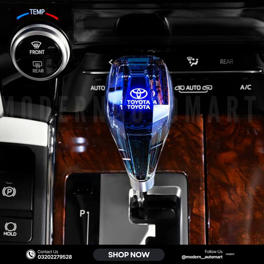Universal Toyota Crystal Shape LED Gear Knob – Touch Activated Car Handball (1 Pc)