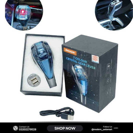 Universal Suzuki Crystal Shape LED Gear Knob – Touch Activated Car Handball (1 Pc)